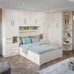 Dormitório Queen Size Sem Cama 1344S Carvalho Claro