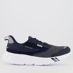 Tenis Fila Euroflag Marinho e Branco-Masculino