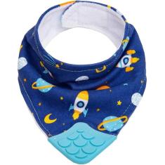 Babador Bandana com Mordedor Buba Espaço +4m Bebê Babeiro In