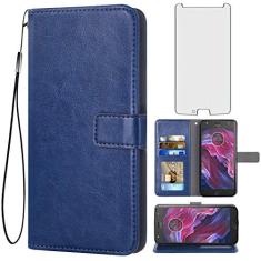 Asuwish Compatível com Motorola Moto X4 capa carteira de vidro temperado protetor de tela flip capa porta-cartão acessórios celulares capas de telefone para MotoX4 X 4ª geração 4X 4 geração Android