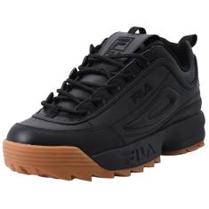 Fila Tênis masculino Strada Disruptor, Preto/Preto/Goma, 42