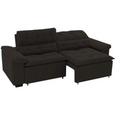 Sofá Retrátil Reclinável 4 Lugares Veludo Phormatta Costa Rica SMP, Ma