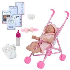 Boneca Reborn Pode Dar Banho Com acessórios Brinquedo Menina - Cegonha