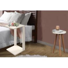 Mesas Para Escritório Retrô Pé Palito Off White Brilhante - Colomi