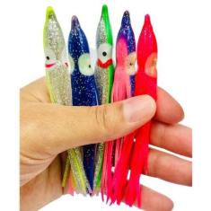 Kit 5 Iscas Artificiais Lulas Para Robalo Black Bass Sargo - Maruri