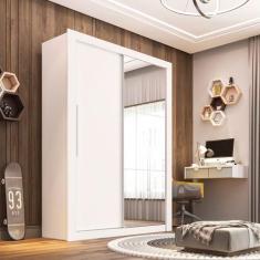 Guarda Roupa Com Espelho 2 Portas 2 Gavetas Sallêto Móveis