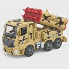 Brinquedo Caminhão Exército Bate E Volta Com Luzes E Som