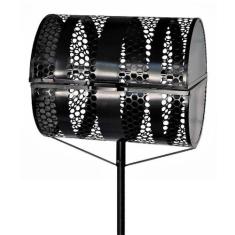 Lixeira De Rua Modelo Tela Moeda De 60cm Com Tampa - SANTA EDWIRGES