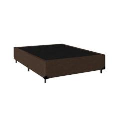 Cama Base Box Casal Marrom Suede 38x138x188 - RR COLCHOES