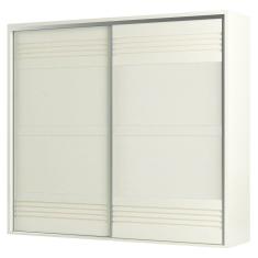 Guarda Roupa Casal 267cm 2 Portas de Correr 100% MDF TW603 Off White - Dalla Costa