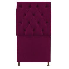Cabeceira Sofia 90 Cm Solteiro Suede Bordô
