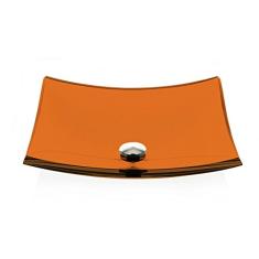 Cuba de Vidro Bergan - Piatto 45 x 45 cm Laranja