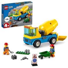 LEGO City Cement Mixer Truck 60325 Kit de construção; Veículo de construção de brinquedos realista para crianças de 4 anos (85 peças)