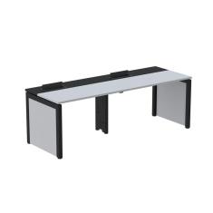 Escrivaninha Corporativa para 2 Pessoas 110x79,2cm Pscpp110 Cinza/Preto