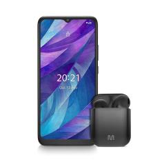 Smartphone Multi G Max 2 4G 64GB 2GB RAM com Fone Airbuds TWS Preto P9207