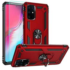 Androgate Capa para Samsung Galaxy S20 Plus com protetores de tela HD, suporte de anel de metal de nível militar com suporte de 4,5 m, capa à prova de choque testada contra quedas para Samsung Galaxy