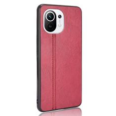 Capa adequada para Xiaomi Mi 11 capa de celular estilo couro escudo robusto 360° protege seu telefone capa de cor retrô para Xiaomi Mi 11