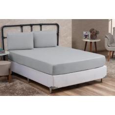 Jogo de Cama Queen Linha GOLD Percal 200 Fios 03 Peças Lençol Cama Box