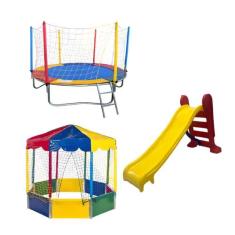 Cama Elástica Pula Pula Trampolim 2,30m Piscina de Bolinhas Oitavada 2