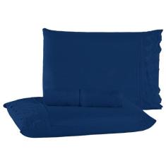 Jogo De Lençol Cama Casal Padrão Bordado Inglês 03 peças Percal 400 Fi