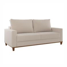 Sofá Living Palazo 1,80m Linho Amêndoa Viero, Amêndoa