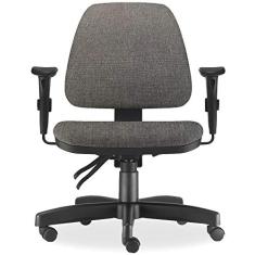 Kit 02 Cadeiras de Escritório Giratória Executiva Ergonômica Sky L02 Linho Cinza Escuro - Lyam Decor