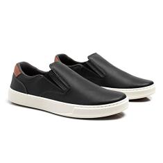 Tenis Slip On Casual Masculino com Elastico e Sola Borracha Costurada