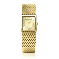 Relógio De Pulso Jean Vernier Analógico Dourado Jv00114