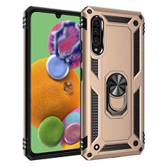 SORAKA Capa para Samsung Galaxy A90 5G com suporte de anel capa armadura para Samsung Galaxy A90 5G capa traseira de policarbonato rígido com placa de metal para celular magnético suporte de carro