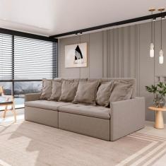 Sofá Retrátil e Reclinável 4 Lugares 280cm Dália CabeCasa MadeiraOrigi