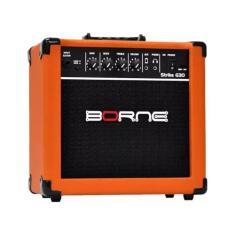 Amplificador Cubo Para Guitarra Borne Strike G30 Laranja 15W Bivolt Automático