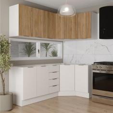 Cozinha Modulada 6 Peças sem Tampo com Rodapé 3 Aéreos e 3 Balcões Ipa