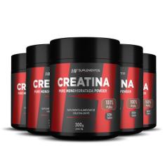 5x creatina em pó 3g pura hf suplements 300g