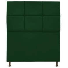 Cabeceira Estofada Damares 90cm Solteiro Botonê Suede Verde