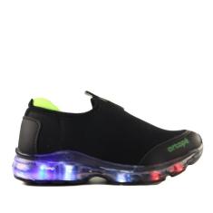 Tênis Ortopé Infantil  Slip On LED 246000340230 Preto/Amarelo-Masculino