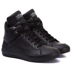 Tênis Hardcore Cano Alto Feminino Academia Sola Reta Em Couro 50130-Feminino