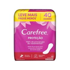 Protetor Diário Carefree Proteção Sem Perfume 40 Unidades Leve Mais Po