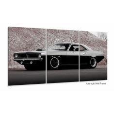 Quadro Decorativo Carro Charger 120x60 3 peças em tecido