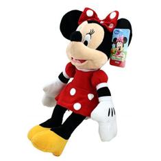 Boneca de brinquedo Disney Plush Classic Minnie Mouse Red Polka Dot Dress 15"