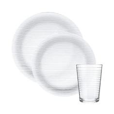 Aparelho de Jantar 12 Peças de Vidro Diamante Duralex