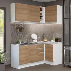 Cozinha Completa 269001 Com Armário E Balcão Branco/Rustic