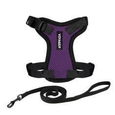 Peitoral para gatos Voyager Step-in Lock ajustável com conjunto de coleira para gatos com alça de neoprene de 1,5 m - suporta gatos de raças pequenas, médias e grandes da Best Pet Supplies -
