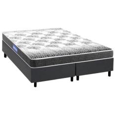 Cama Box King: Colchão Espuma Probel Guarda Costas Resistente + Base C