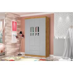 Roupeiro / Armário ALL Modelo Infantil 4 Portas Com Detalhes em Acríli