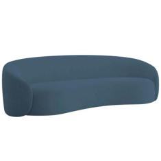 Sofá 3 Lugares 180cm Orgânico Luxo Recepção Amore Linho - Doce Sonho M
