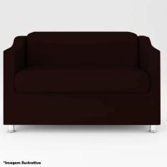 Namoradeira para Sala 2 Lugares Luiza - Terezan, Sintético Marrom