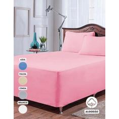 Jogo de Lençol Cama Box Conjugado Solteiro 2 Peças 100% de Algodão - C