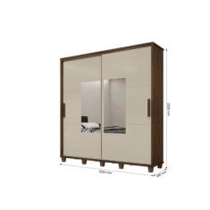 Roupeiro/Armário/Guarda Roupas/Organizador MONT 2 Portas de Correr Com