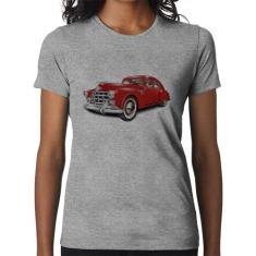 Baby Look Retro Classic Red Car - Foca na Moda, Cinza, GGG