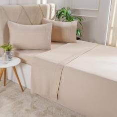 Jogo de Cama Solteiro Serenitá 3 Pçs Bordado Festonê 88x188x30cm - Ben